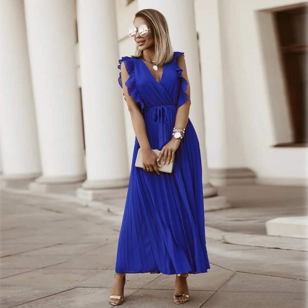 Modisch Elegantes langes Kleid für Damen Stilvoll & Bequem