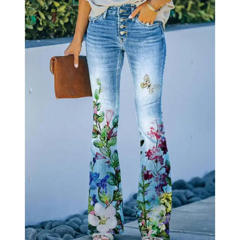Schlaghose für Damen – Stilvolle Hose mit Knopfdetails und elegantem Schnitt
