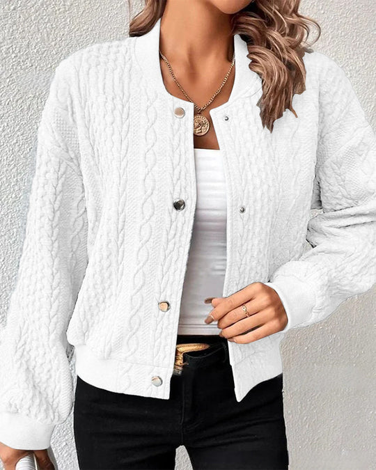 Gemütliche Kurze langärmelige Strickjacke für Damen