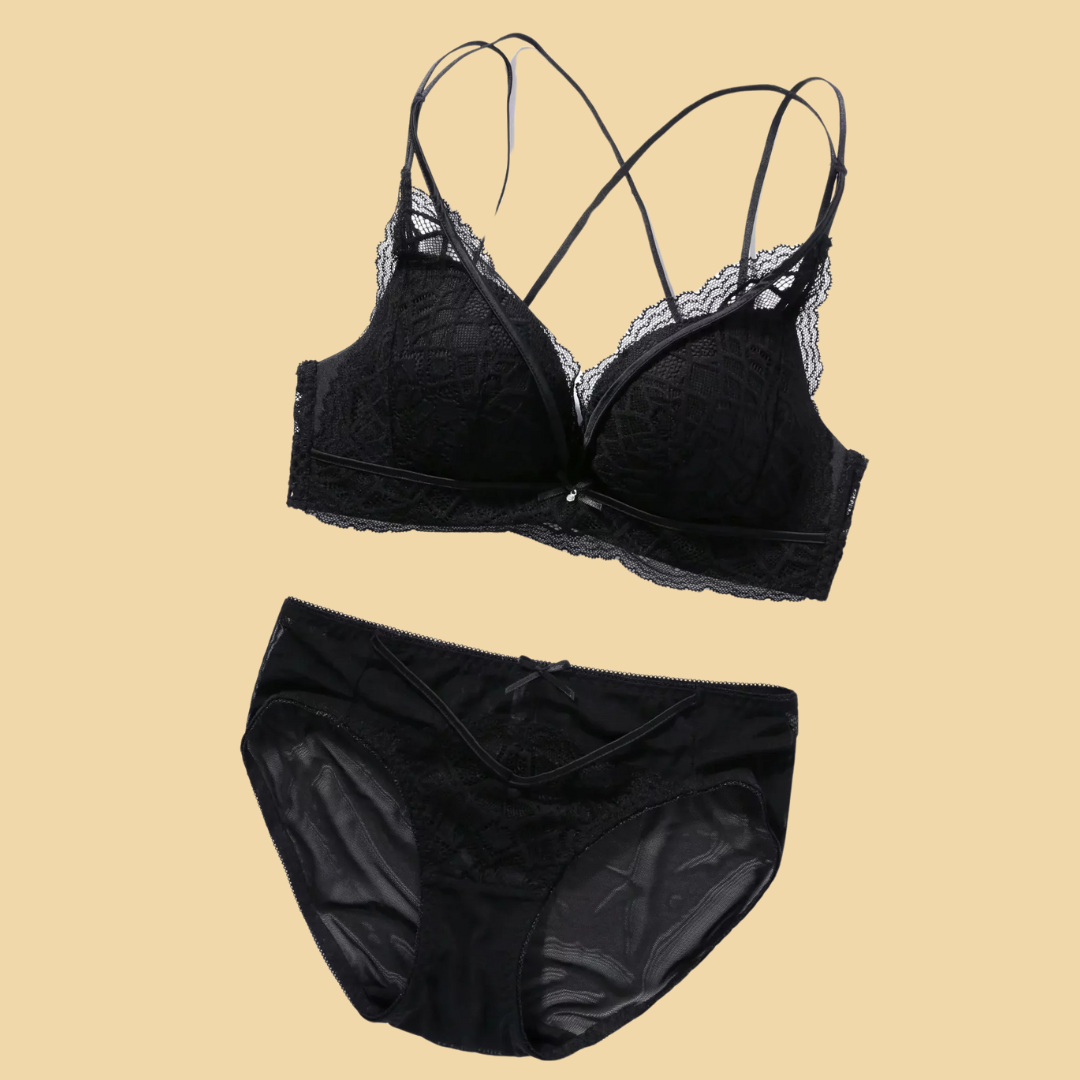 Sexy Spitzen-Bralette und Transparenter Slip – Bequeme und Feminine Damenwäsche