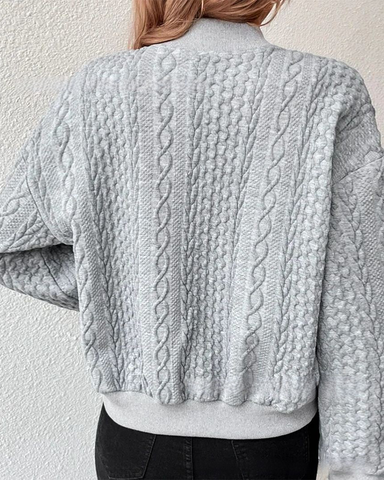 Gemütliche Kurze langärmelige Strickjacke für Damen