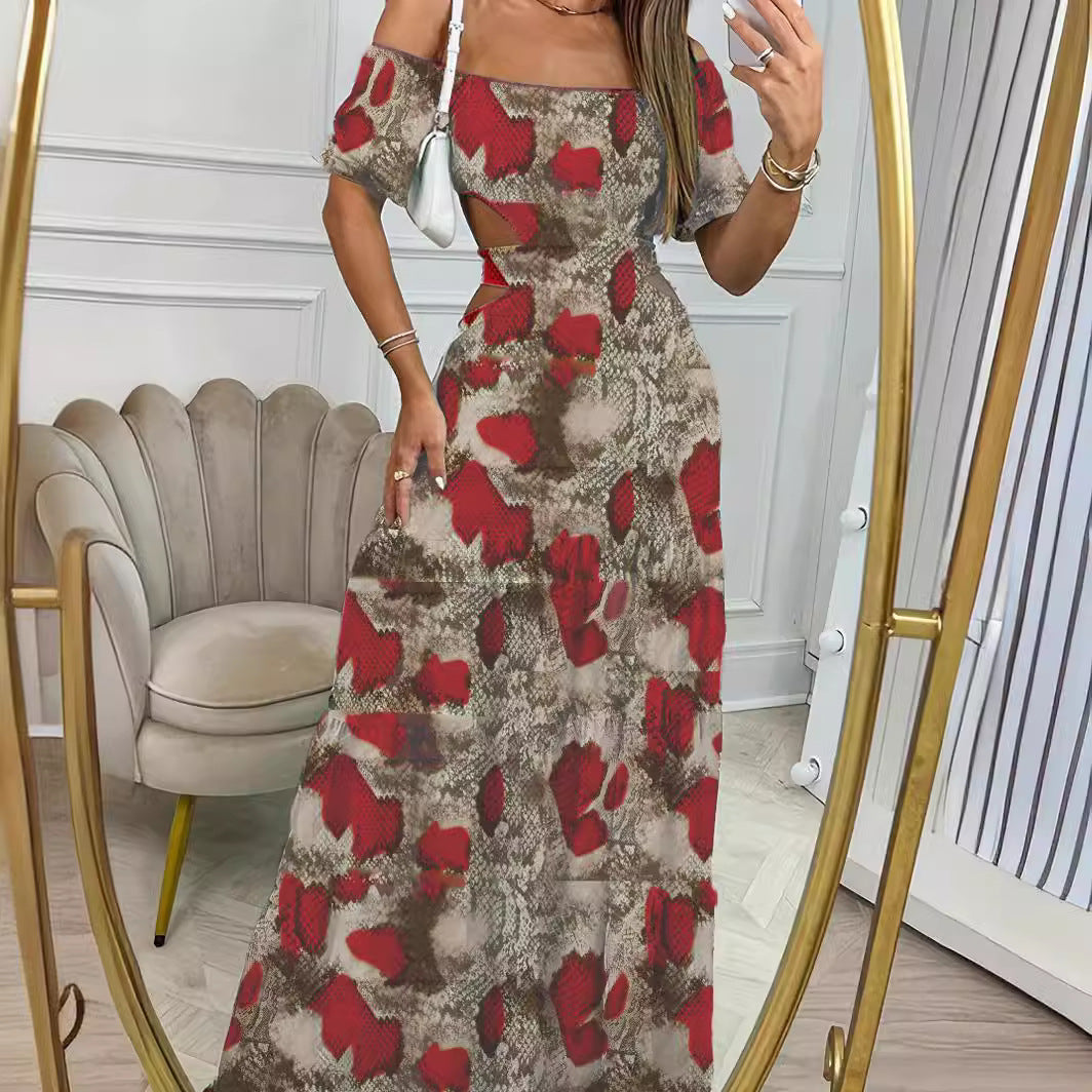 Elegantes Schulterfreies Sommerkleid mit Cut-Outs für Damen