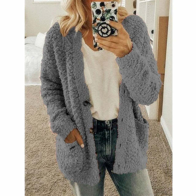 Lange Strickjacke für Damen