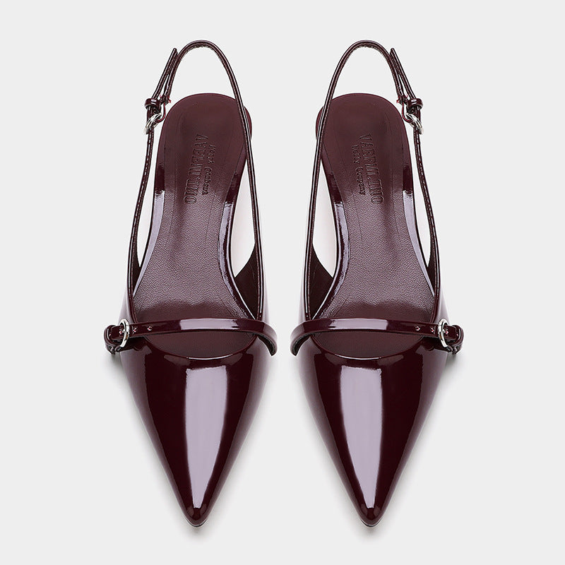 Retro-Stil Slingback Mules mit Spitzzehen – Elegante Damenschuhe für besondere Anlässe