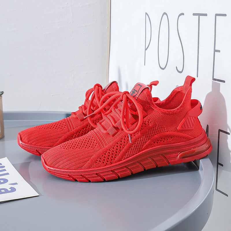 Atmungsaktive flache Turnschuhe aus Mesh für Damen
