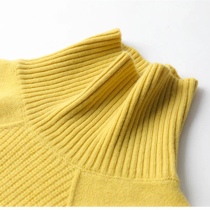 Eleganter Rollkragenpullover aus Wolle für Damen