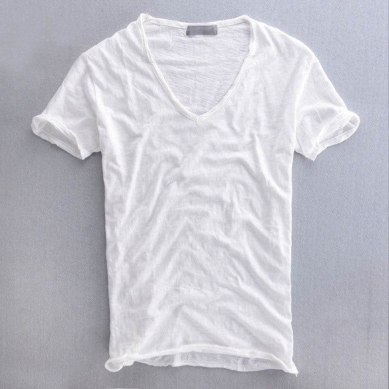 Herren T-Shirts aus Baumwolle, Einfarbig, Kurze Ärmel