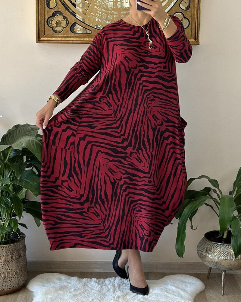 Leichtes Maxikleid mit Leopardenmuster für Damen