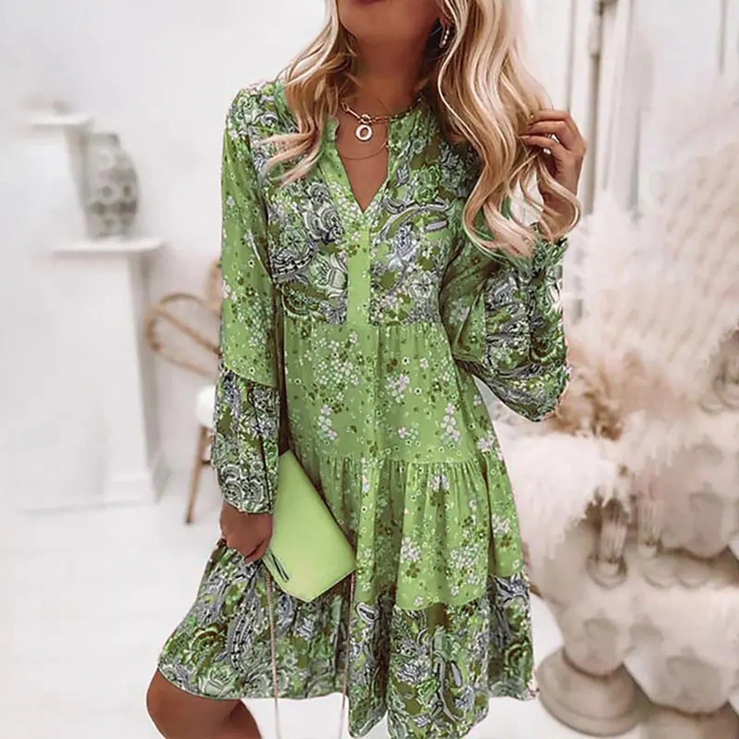Leichtes florales Midikleid für Frauen - Trendig und bequem