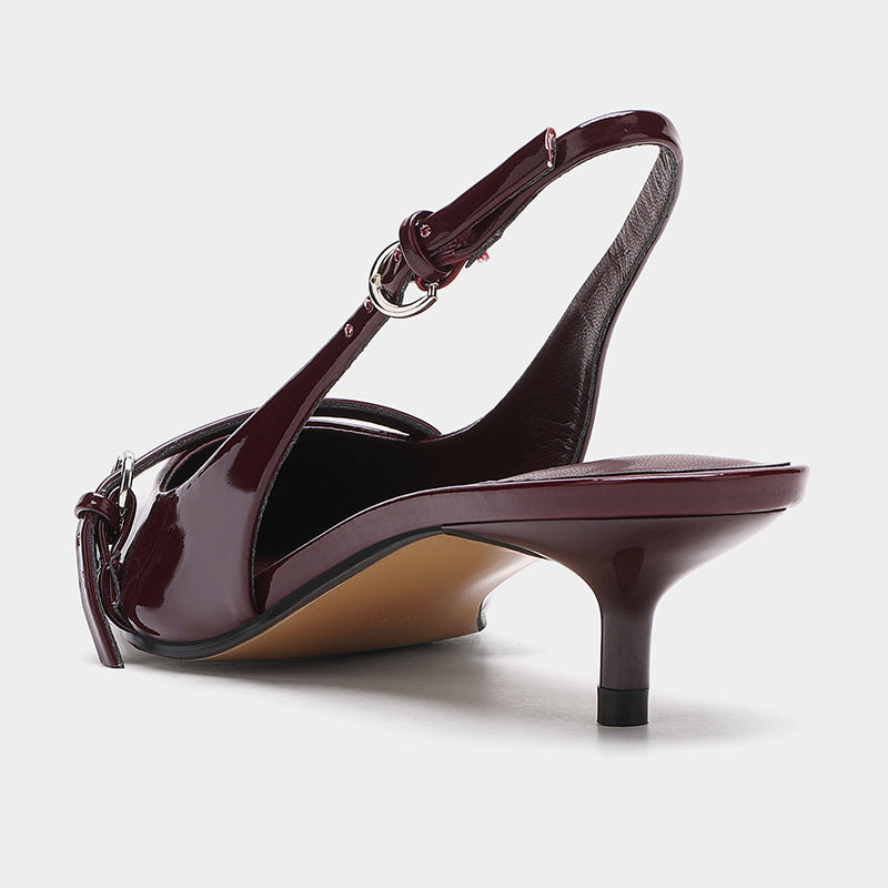 Retro-Stil Slingback Mules mit Spitzzehen – Elegante Damenschuhe für besondere Anlässe