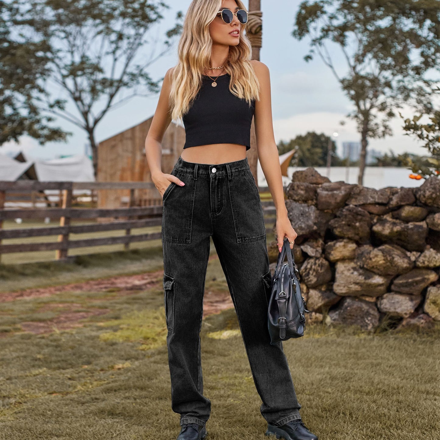 Cargo Denim-Jeans für Damen | Clara