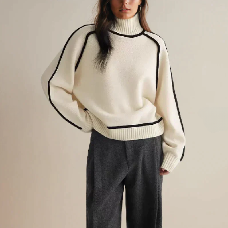 Eleganter Rollkragenpullover für Damen