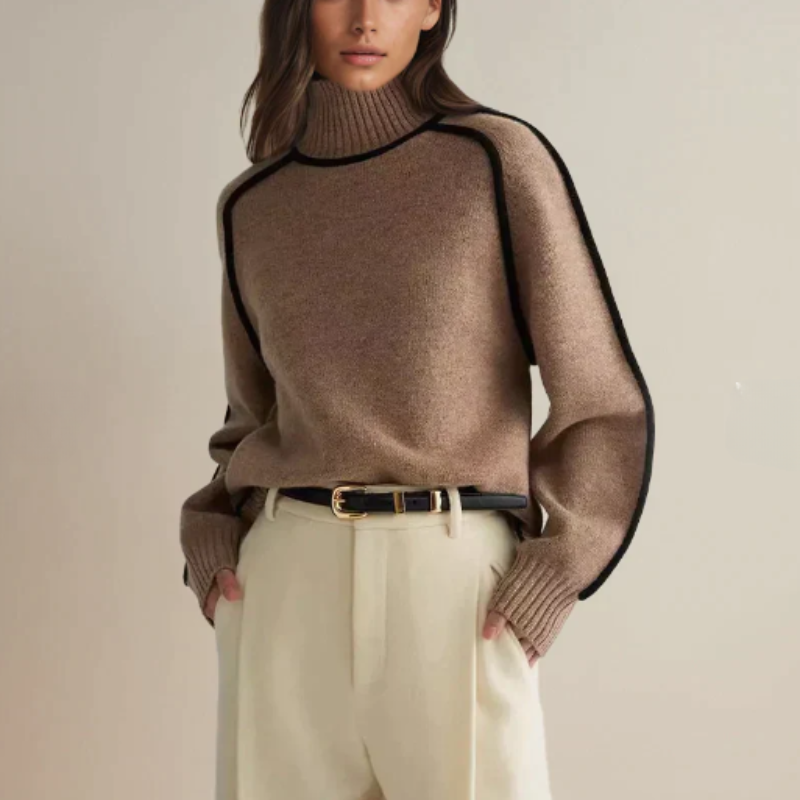 Eleganter Rollkragenpullover für Damen