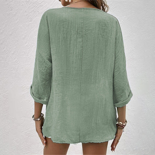 Elegantes V-Ausschnitt-Shirt für Damen