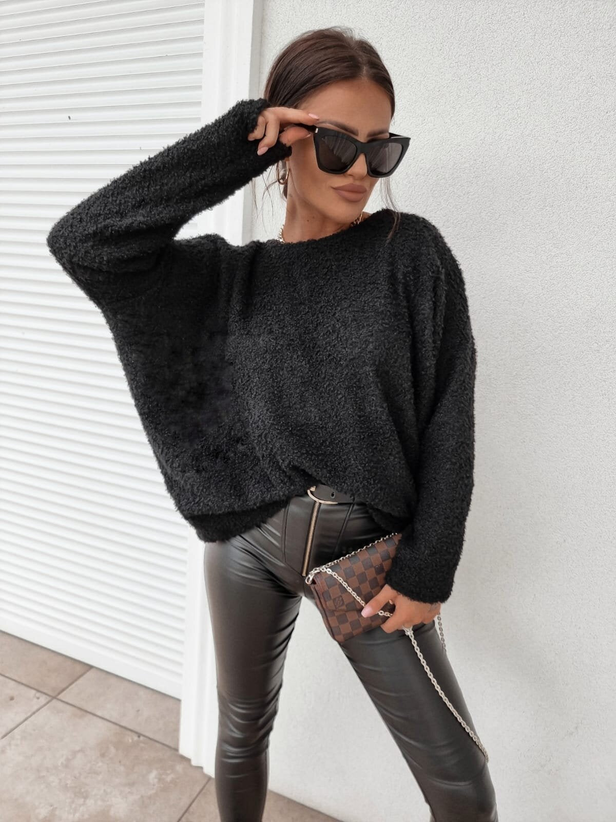 Lässiger Lockerer Pullover für Damen aus Baumwolle | Angelica