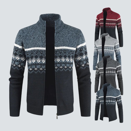 Warme Strickjacke mit Reißverschluss für Herren | Anthony