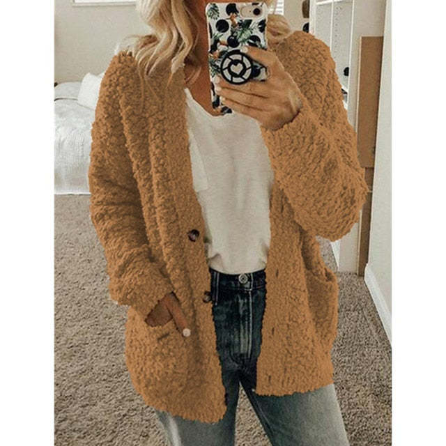 Lange Strickjacke für Damen