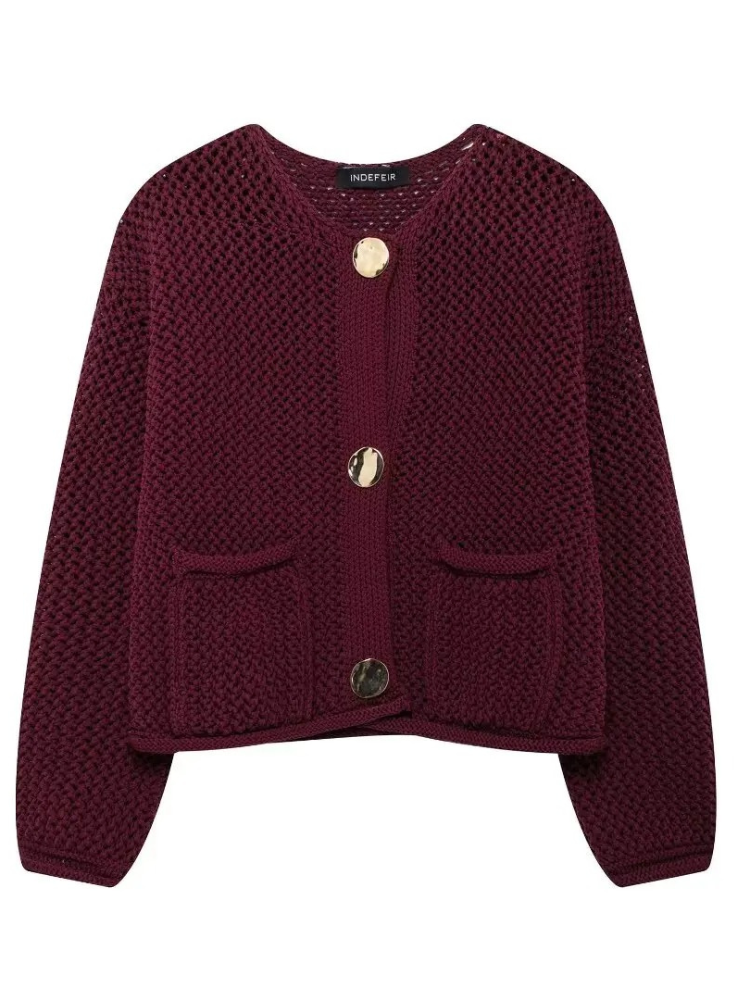 Stylische kurzes Top Strickjacke für Damen