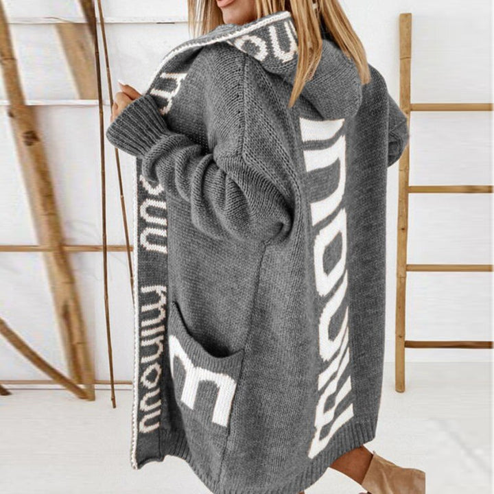 Gemütliche Lange Oversize-Strickjacke für Damen