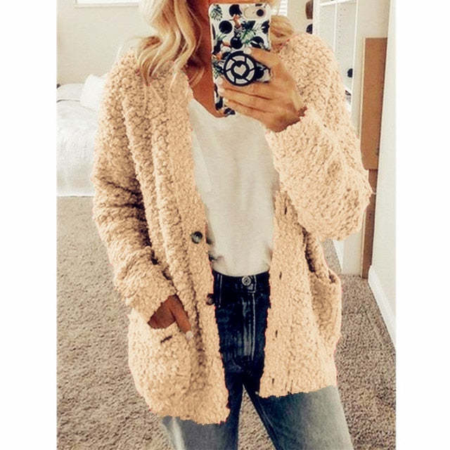 Lange Strickjacke für Damen