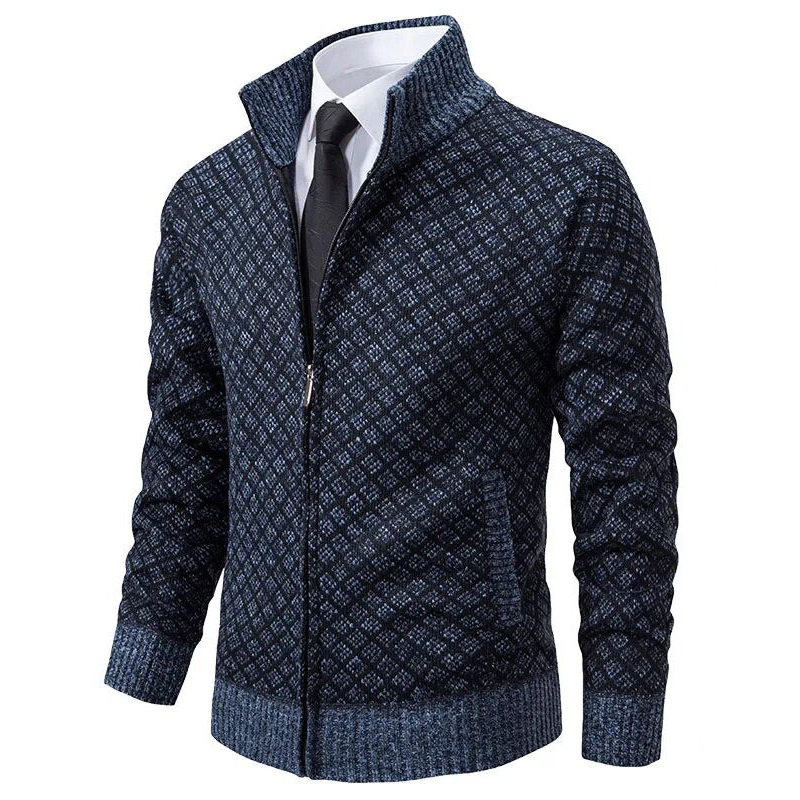 Strickmantel mit Fleecefutter für Herren