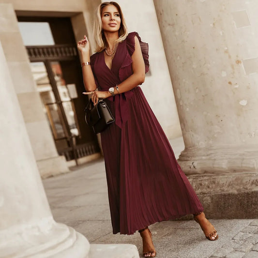 Modisch Elegantes langes Kleid für Damen Stilvoll & Bequem