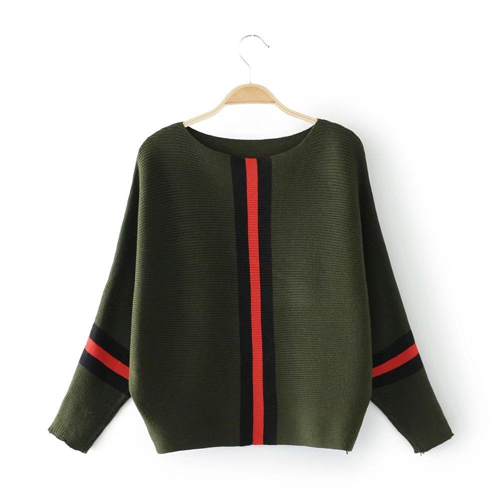 Lockerer Pullover mit vertikalen Streifen für Damen | Alexandrae