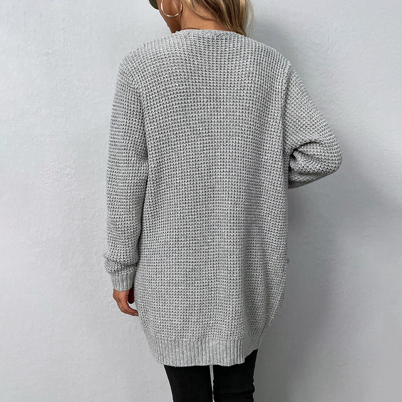 Stylischer langer Strick-Cardigan für Damen | Railee