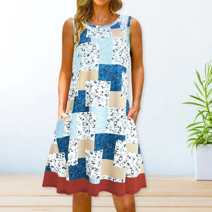 Bequemes luftiges Midikleid mit Paisleymuster für Damen