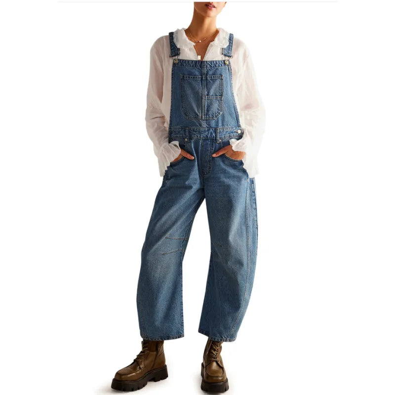 "Moderner Damen-Overall aus Denim – Lässiger Alltags-Look"