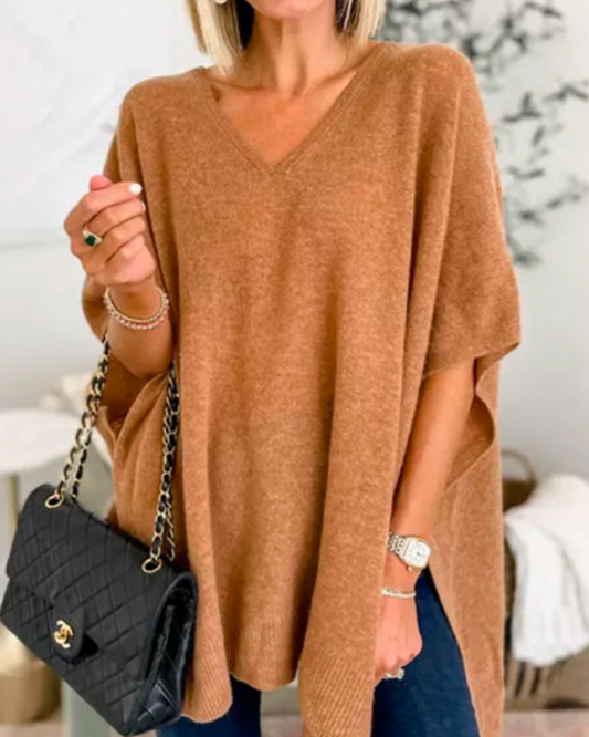 Modischer Pullover mit V-Ausschnitt für Damen - Moderner Look mit zeitloser Eleganz