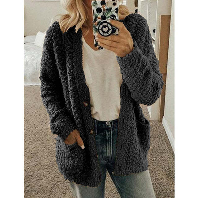 Lange Strickjacke für Damen