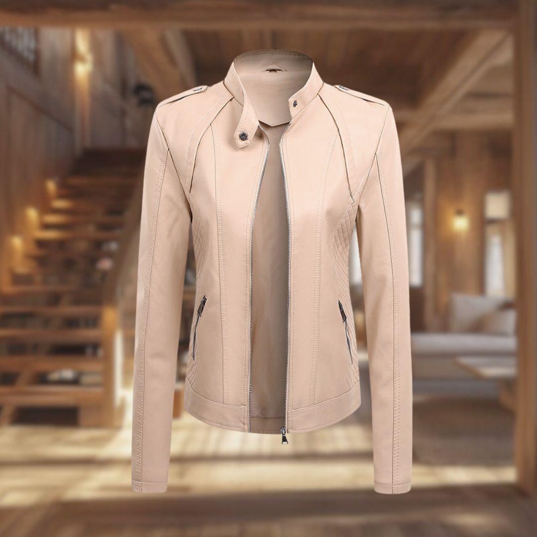 Stilvolle Slim-Fit Lederjacke für Damen | Silva