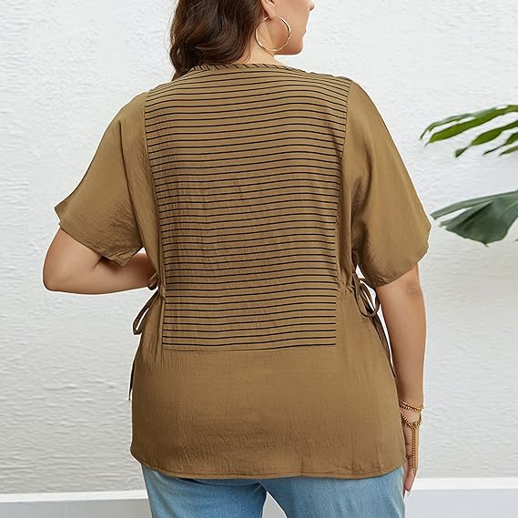 Gestreiftes Shirt mit Rundhalsausschnitt für Damen – Lässiger & Stylischer Look