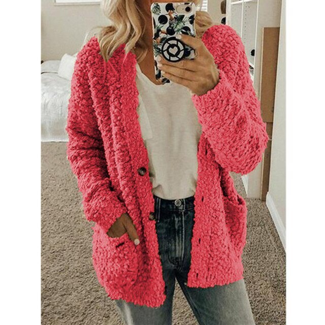 Lange Strickjacke für Damen