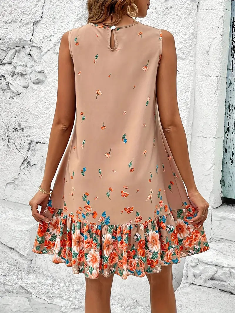 Ärmelloses Kleid mit Blumenmuster für Damen – Luftiges & feminines Sommerkleid