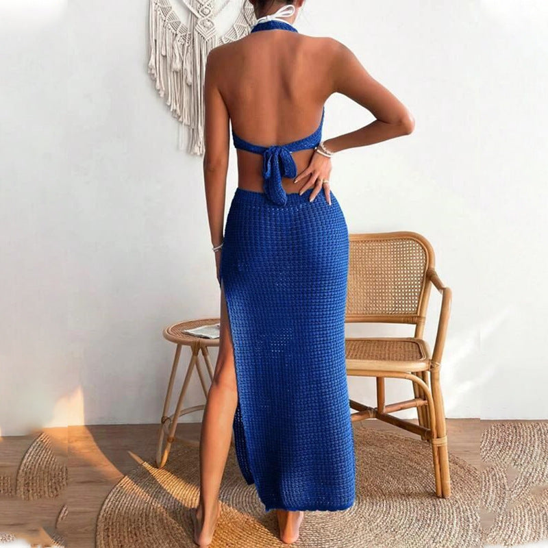Sexy Strandkleid für Damen mit Cut-Outs und Schlitz – Perfekt für Sommer und Urlaub