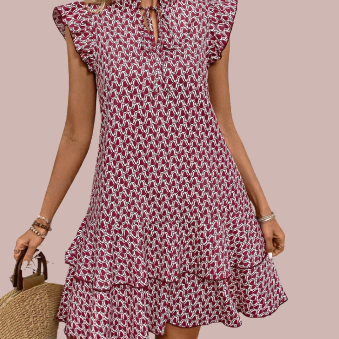 Luftiges Boho-Kleid mit femininem Print – Perfekt für Sommer und Freizeit