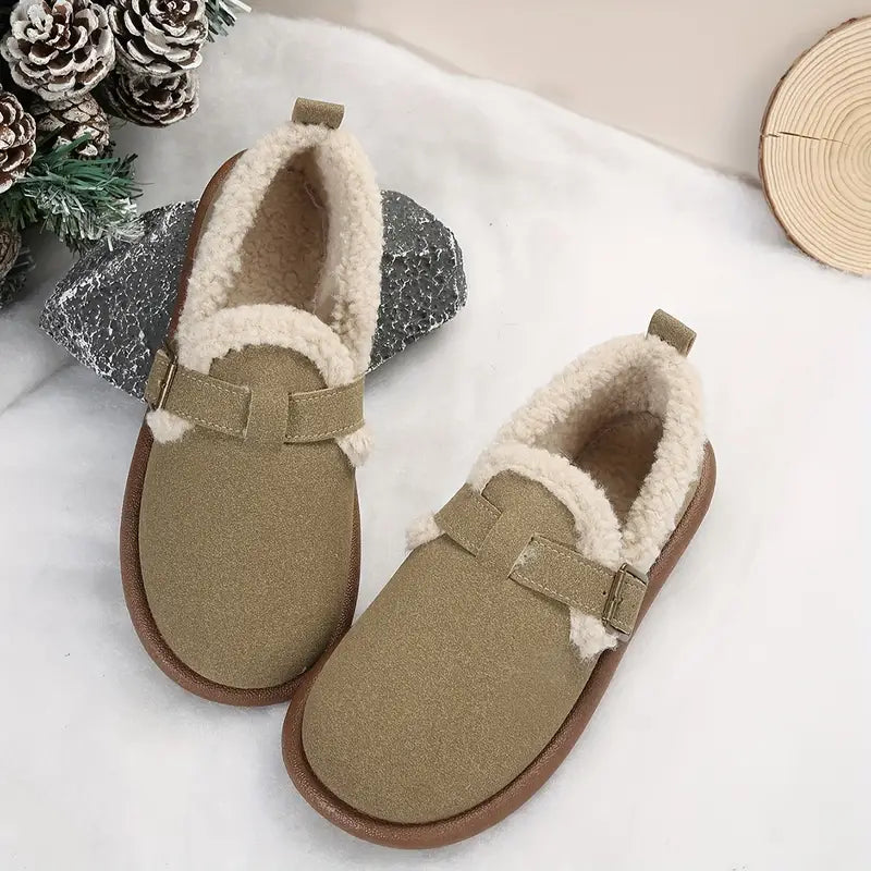 Kuschelige Slip-On Flats mit Plüsch für Damen