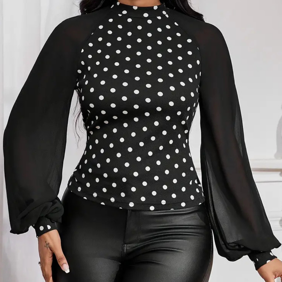 Vielseitiges Tupfenoberteil für Damen – Modischer Look für Jeden Tag