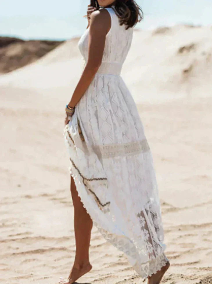 Ärmelloses Boho Kleid aus Spitze für Damen – Romantisch & Luftig