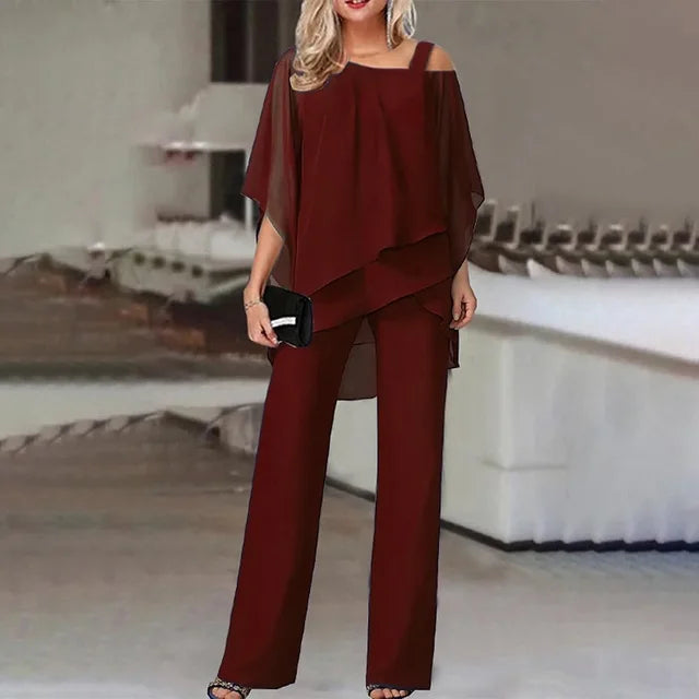 Elegantes Off-Shoulder Tunika-Set