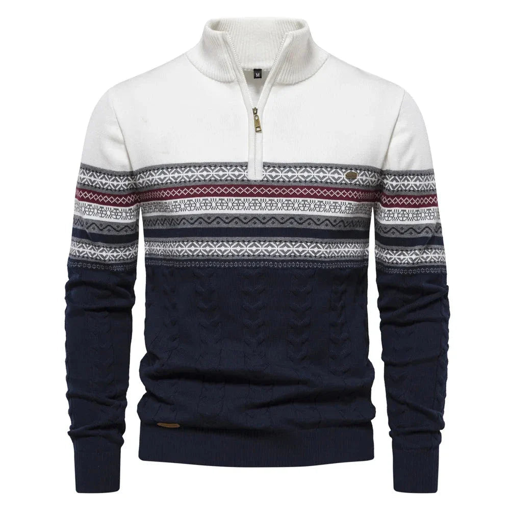 Modischer Stehkragen-Pullover für Herren