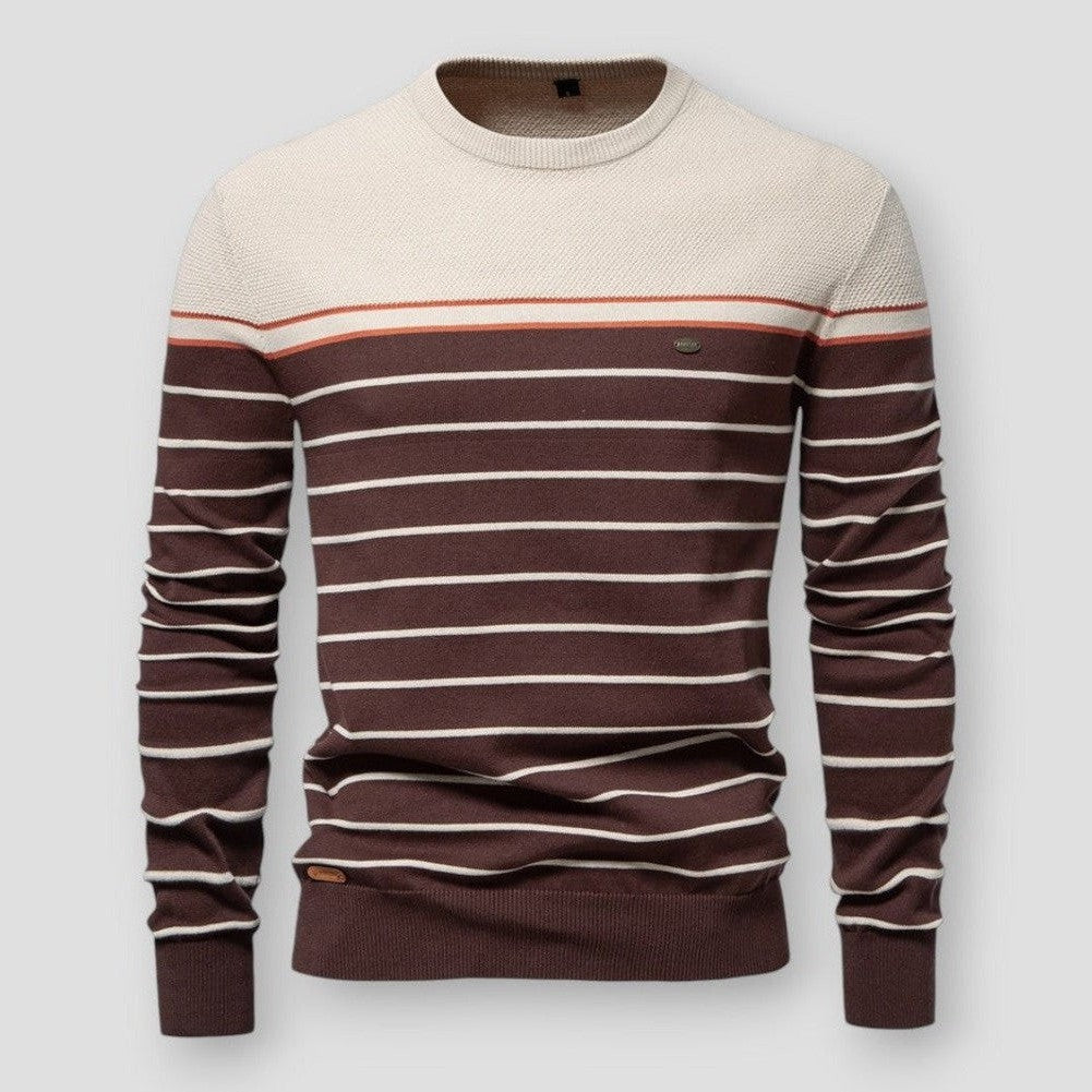 Eleganter Strickpullover mit Rundhalsausschnitt