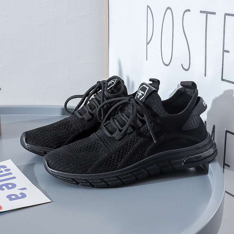 Atmungsaktive flache Turnschuhe aus Mesh für Damen