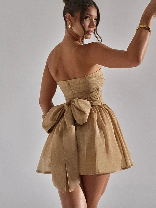 Glamouröses Bandeau-Paillettenkleid für Damen