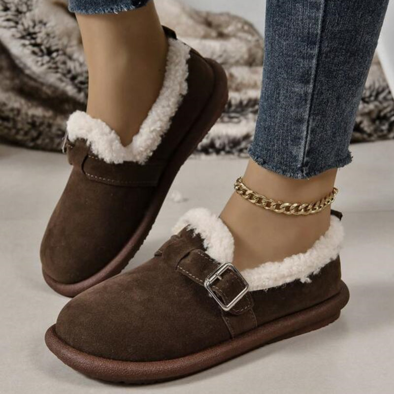 Kuschelige Slip-On Flats mit Plüsch für Damen