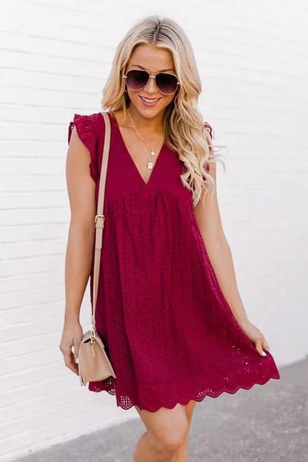 Bequemes kurzes Sommer-Kleid für Damen