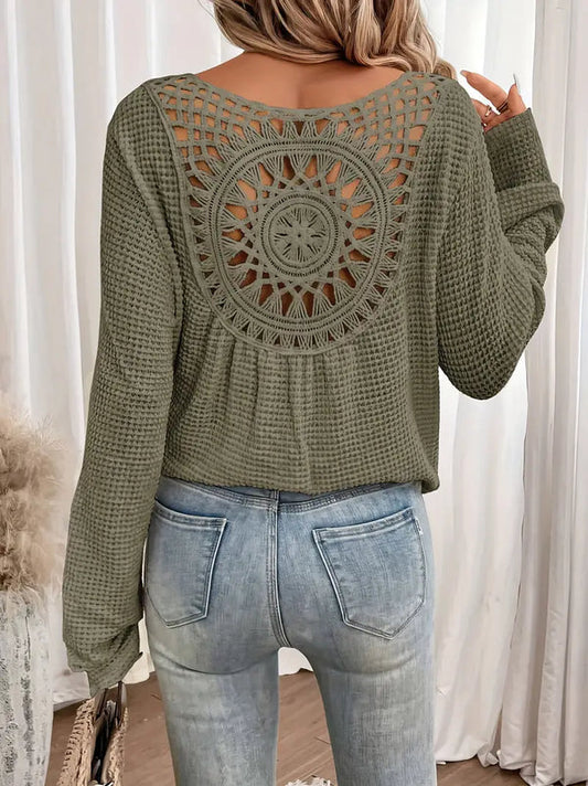 Zeitlos elegantes Shirt mit V-Ausschnitt für Damen