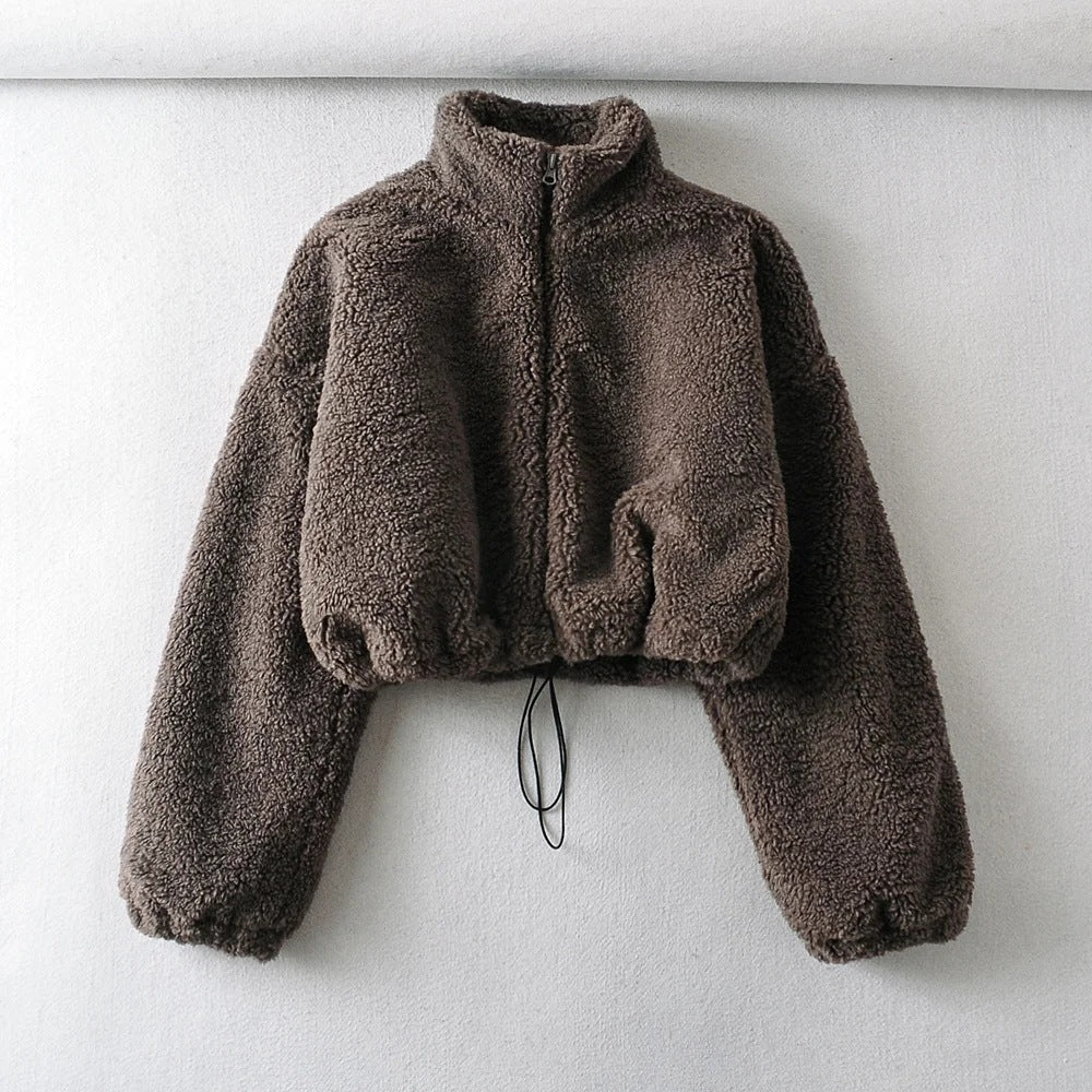 Cropped Teddy-Fleece Jacke | Sara